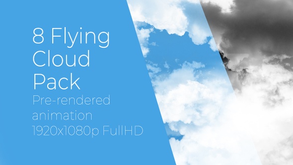 Pack of 8 Flying Clouds  