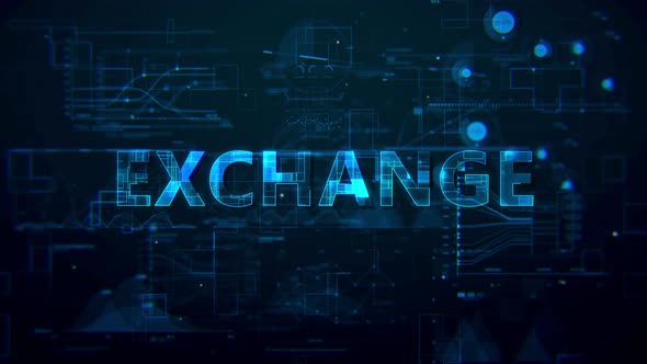 Exchange Digital Data Text  4k