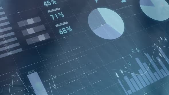 People walking fast with graph and data moving alt