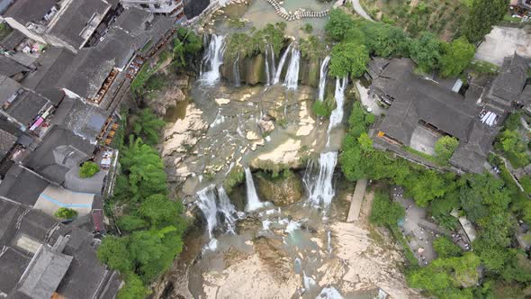 Waterfalls in Ancient Town, China alt