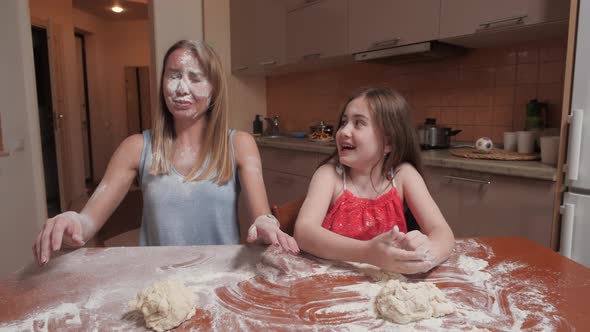 Mom's Face in Flour