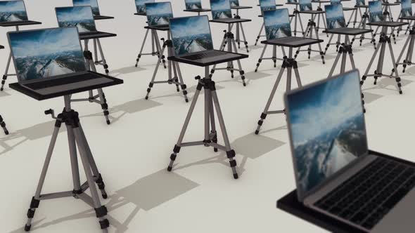 a lot of notebook tripod in a row hd alt