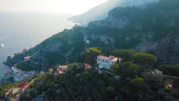 A Romantic Scene at Ravello and Atrani Aerial, Amalfi Coast alt