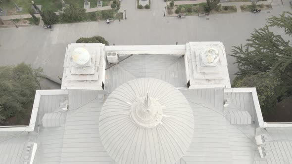 Tbilisi, Georgia - April 6 2021: Aerial view of Tbilisi State University alt