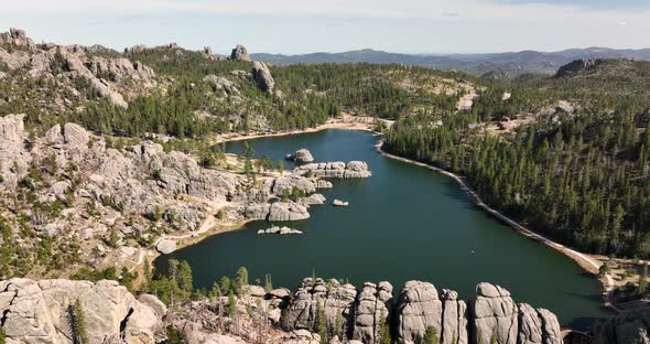 Sylvan Lake Black Hills South Dakota Aerial 4K UHD