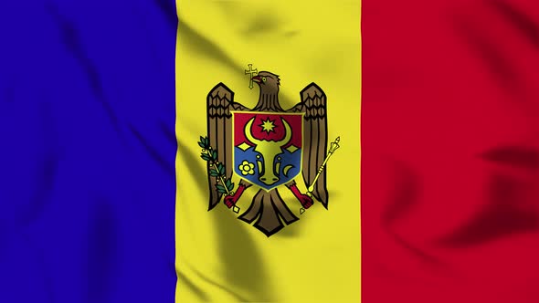 4K Moldova Flag - Loopable