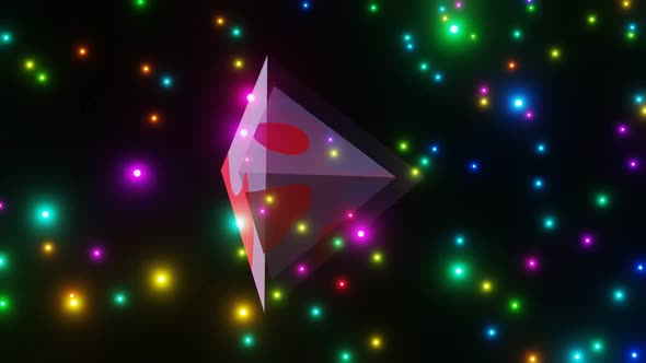 A Pyramid Surrounded By Flying Colored Particles 02
