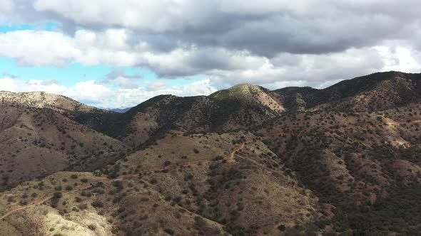 Duquesne Road in Patagonia Mountains - Coronado National Forest, Arizona - Aerial alt