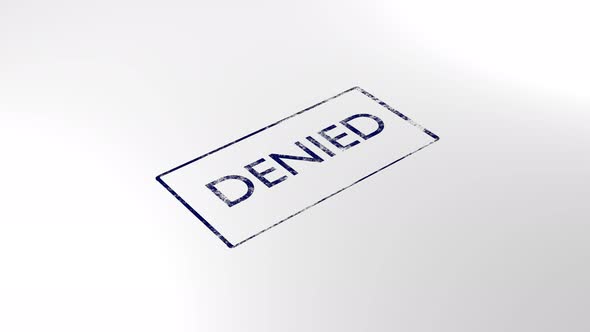 Stamp with inscription Denied. alt