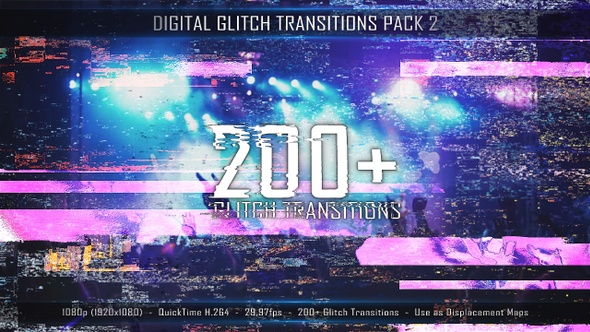 Digital Glitch Transitions Pack 2