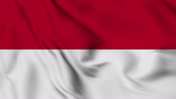 Indonesia flag seamless waving animation