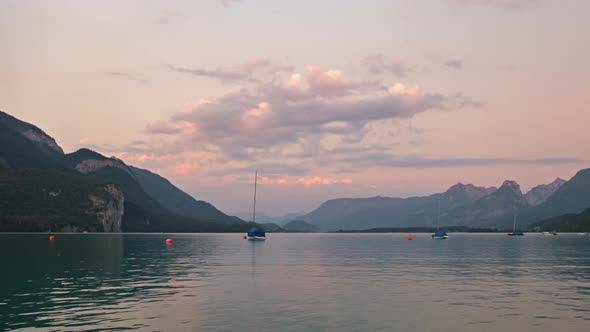 Sunset Hyperlapse on Wolfgangsee Austria alt