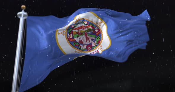 Flag of American State of Minnesota alt