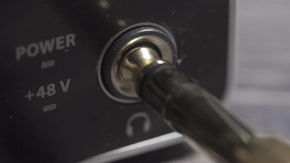 Insert Cable Jack Into Port For Audio Signal alt