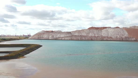Mountains of Products for the Production of Potash Salt and Artificial Reservoirs alt