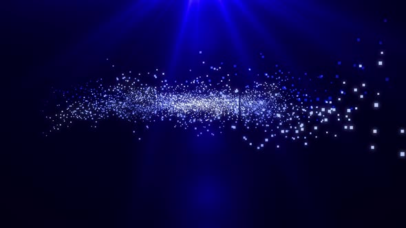 Abstract Circle Blue Light Particle Glow Background Animation