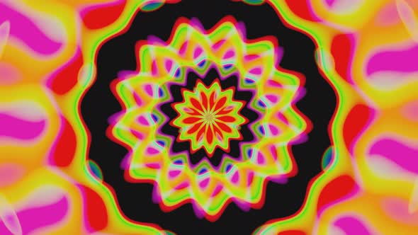 Psychedelic abstract color looped background. Vj loop. Rendering.