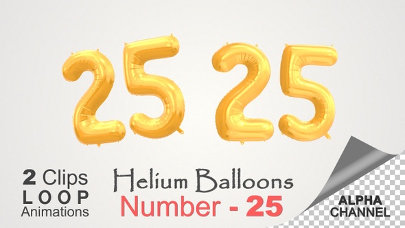 Celebration Helium Balloons With Number – 25