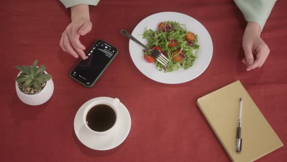 Set Table with Kitchen Dinner Plates and Dishes at the Restaurant alt