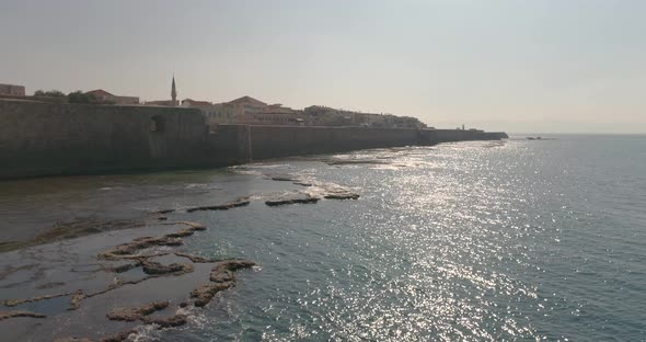 Aerial view of view Old City of Acre, Acre, Israel. alt