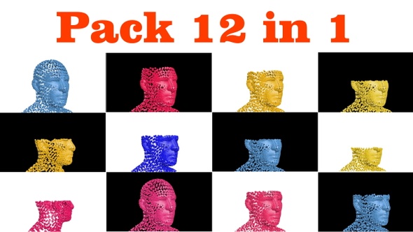 Human Head Assembling Pack 12 in 1 alt