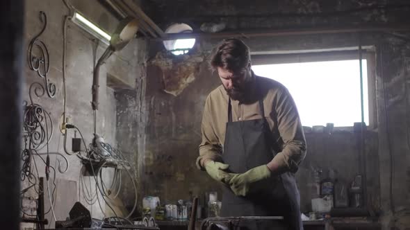 Blacksmith Having Phone Call alt