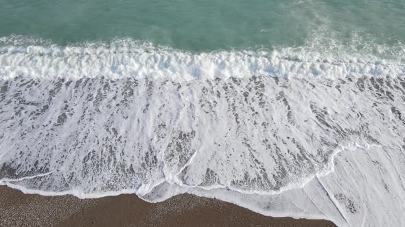 Sea Near the Coast - Close-up Aerial View of the Coastal Seascape alt
