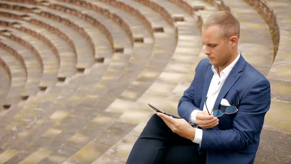 Handsome Young Entrepreneur Representing Successful Finance Career Job alt