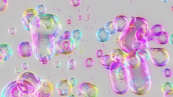 Soap Bubbles Fly Up and Burst Loop
