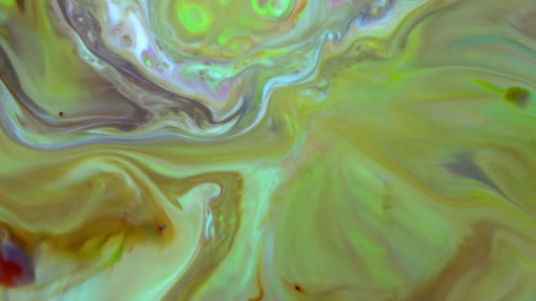 Colorful Liquid Ink Colors Blending Burst Swirl Fluid 3