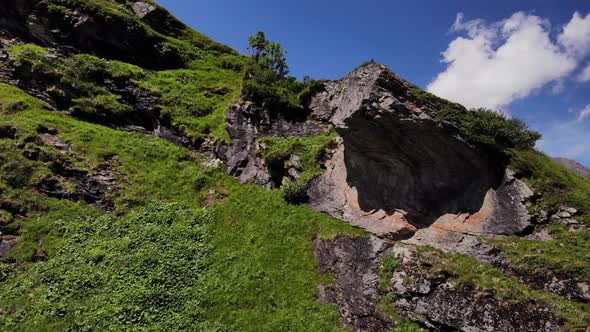 Rocky Steep Mountain Peaks At National Park Near Stausee Wasserfallboden Reservoir In Salzburg, Kapr alt