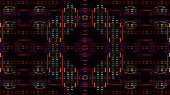 Background of a Flashing Pixel Mosaic