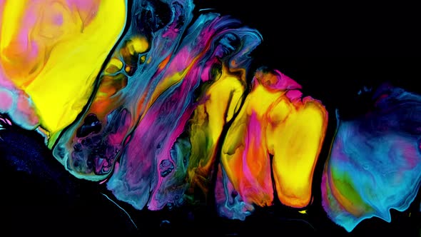 Close Up of Different Mix Color Paint alt