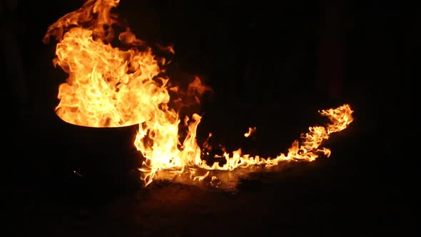 Fire Night Camping in Uttarakhand of India