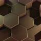 Abstract Golden Hexagonal Geometric Surface  - VideoHive Item for Sale