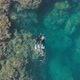 Beautiful Cute Aerial Romantic Couple Snorkeling Hand in Hand at Coral Reef USA - VideoHive Item for Sale