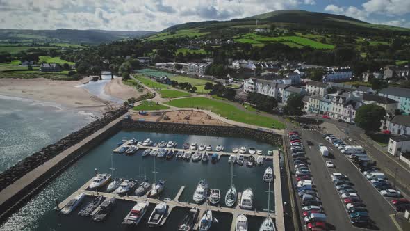 Ireland Port City Aerial View in Ballycastle Ships Yachts and Boats alt