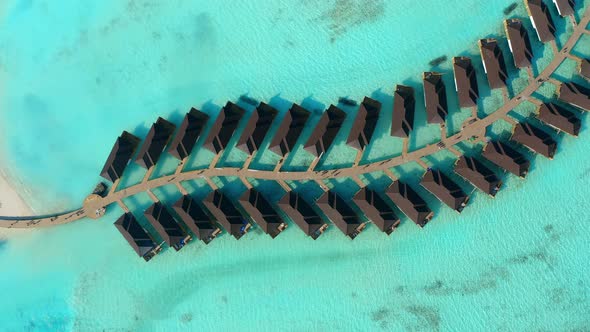 Aerial view of a new and unfinished Maldivian island in south male atoll