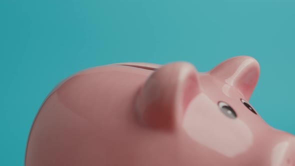 Saving Up Yen Coins In a Piggy Bank