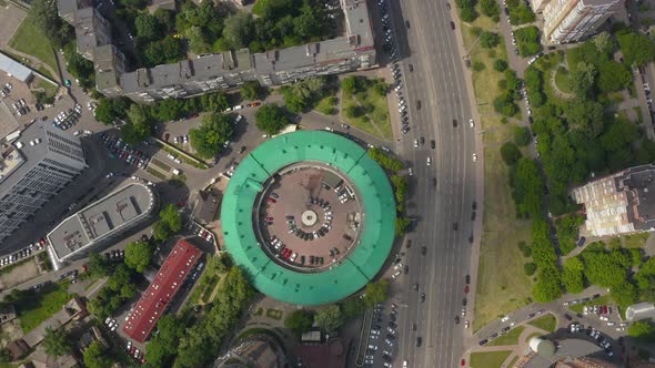 Interesting Round Shape of the Building with a Green Roof