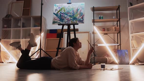 Creative Inspiration Female Painter Art Studio alt