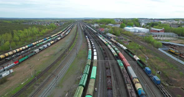 Railway Tracks and Freight Trains