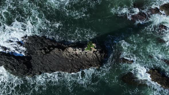 Unique view of the popular tourist attraction Cathedral Rocks at Kiama New South Wales Australia. Dr alt