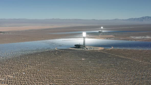 Alternative Energy Concept Photovoltaic Panel in Nipton California USA  Shot alt