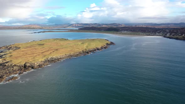 Aerial View of Inishkeel By Portnoo in Donegal  Ireland alt