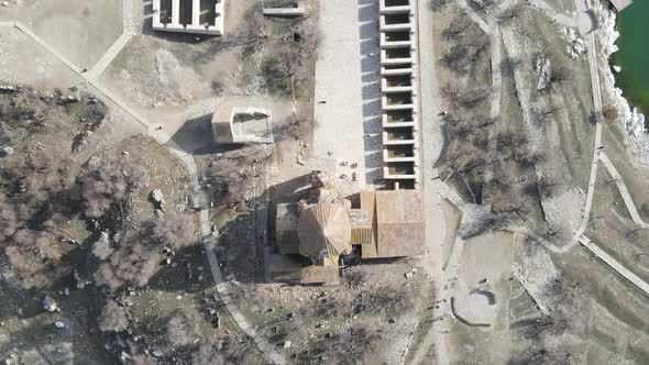 Aerial Ruin Of Ancient Church alt