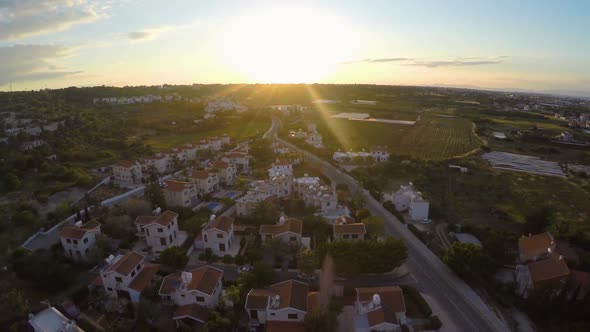 Expensive Property for Sale or Rent in Cyprus Tourist Resort, Sunset on Horizon alt