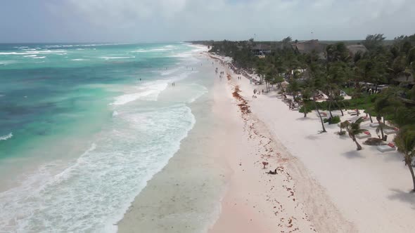 shooting from a drone tulum beach