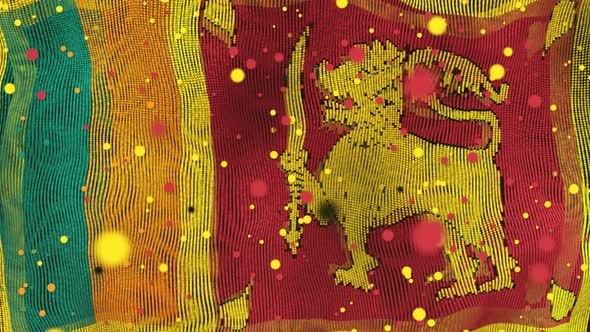Sri Lanka Flag Particle Animation alt
