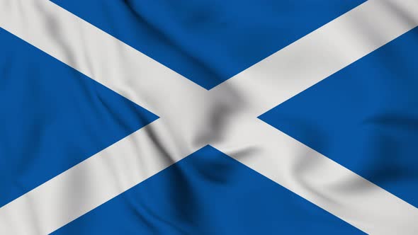 Scotland flag seamless waving animation